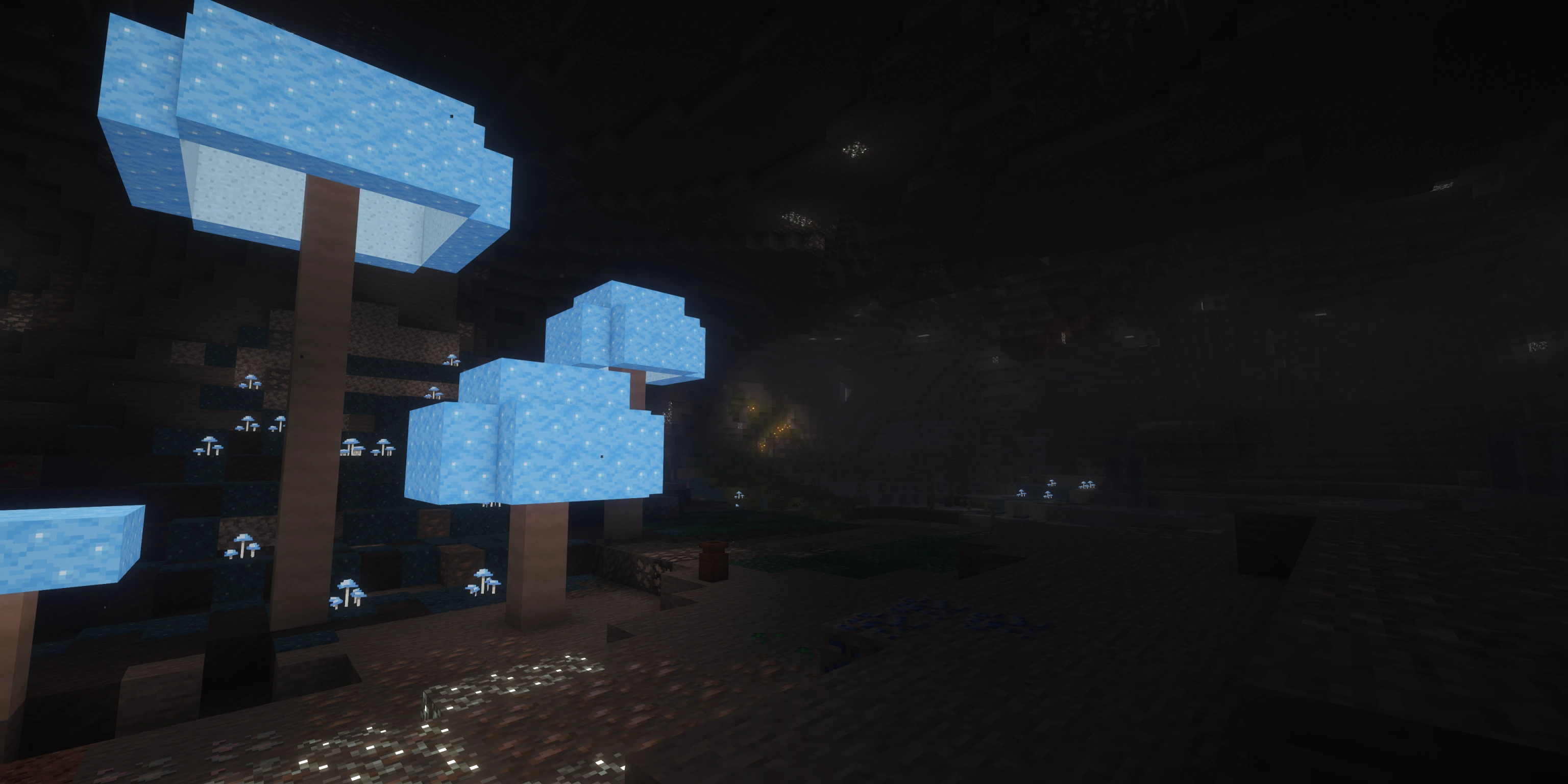 黑暗的蘑菇洞穴