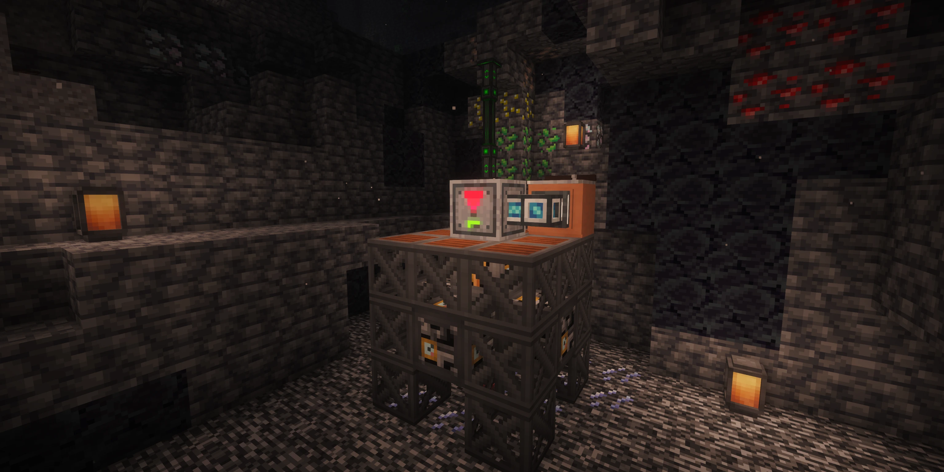 基岩层上的采矿机器